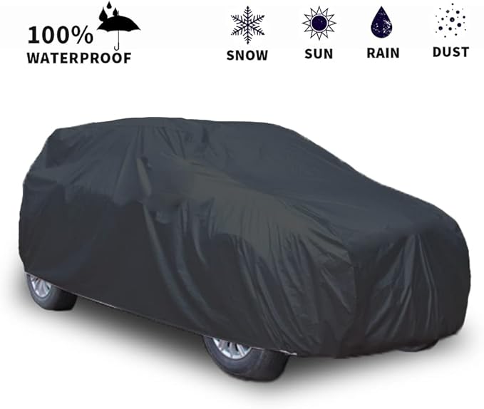 Large Kids Ride-On Toy Car Cover, Outdoor Wrapper Resistant Protection for Electric Battery Powered Children Wheels Toy Vehicles-Universal Fit, Water Resistant, UV Rain Snow Protection (Black)