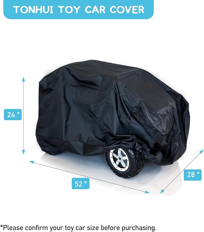 Kids Ride-On Toy Car Cover, Outdoor Wrapper Resistant Protection for Electric Battery Powered Children Wheels Toy Vehicles - Universal Fit, Water Resistant