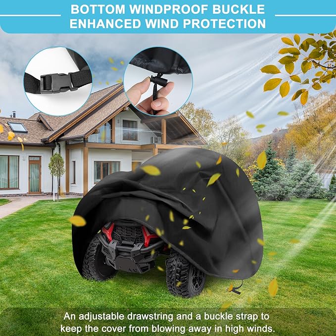 Large Kids Ride-On Truck Toy Car Cover, 420D Heavy Duty Waterproof Cover for Power Wheels, Outdoor Protective Cover All Weather - Universal Fit