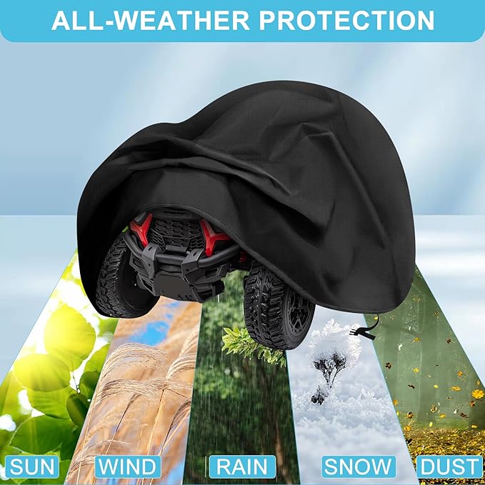 Large Kids Ride-On Truck Toy Car Cover, 420D Heavy Duty Waterproof Cover for Power Wheels, Outdoor Protective Cover All Weather - Universal Fit