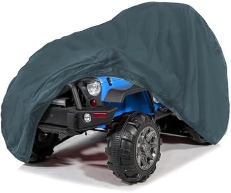 Kids Ride On Toy Car Cover, Large Waterproof Cover for Jeep Truck, Heavy-Duty 600D Waterproof Oxford Fabric, All-Weather Protection Universal Fit  Cover Grey