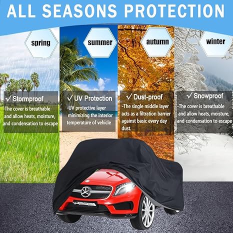 Kids Ride-On Toy Car Cover, Waterproof Kids Car Cover for Large Ride On Truck Toys Cars