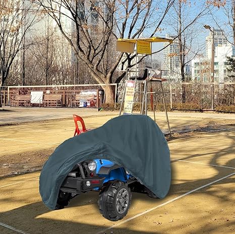 Kids Ride On Toy Car Cover, Large Waterproof Cover for Jeep Truck, Heavy-Duty 600D Waterproof Oxford Fabric, All-Weather Protection Universal Fit  Cover Grey
