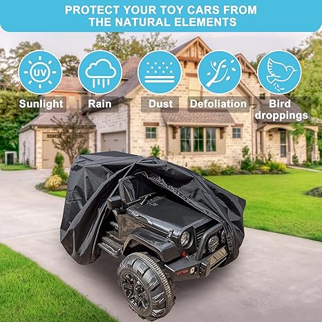 Large Ride-On Truck Toy Car Cover, Outdoor Cover for Power Wheels, Kids Electric Car Cover Waterproof All Weather Protect Kids Car Toy Vehicles - Universal Fit