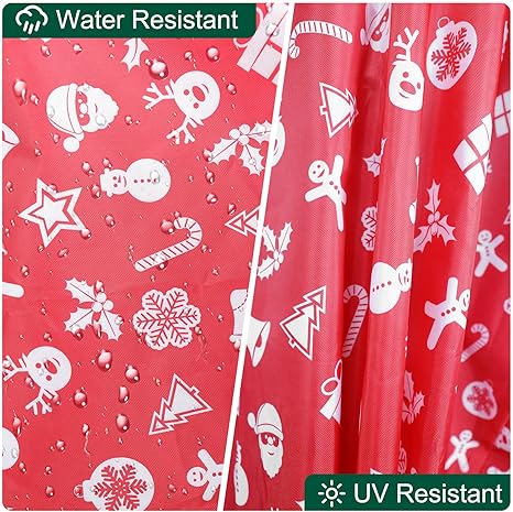 Kids Ride On Toy Car Cover with Christmas Elements, Waterproof Oxford Fabric Cover for  Jeep Truck, Kids' Electric Vehicles Cover, All-Weather Protection Universal Fit